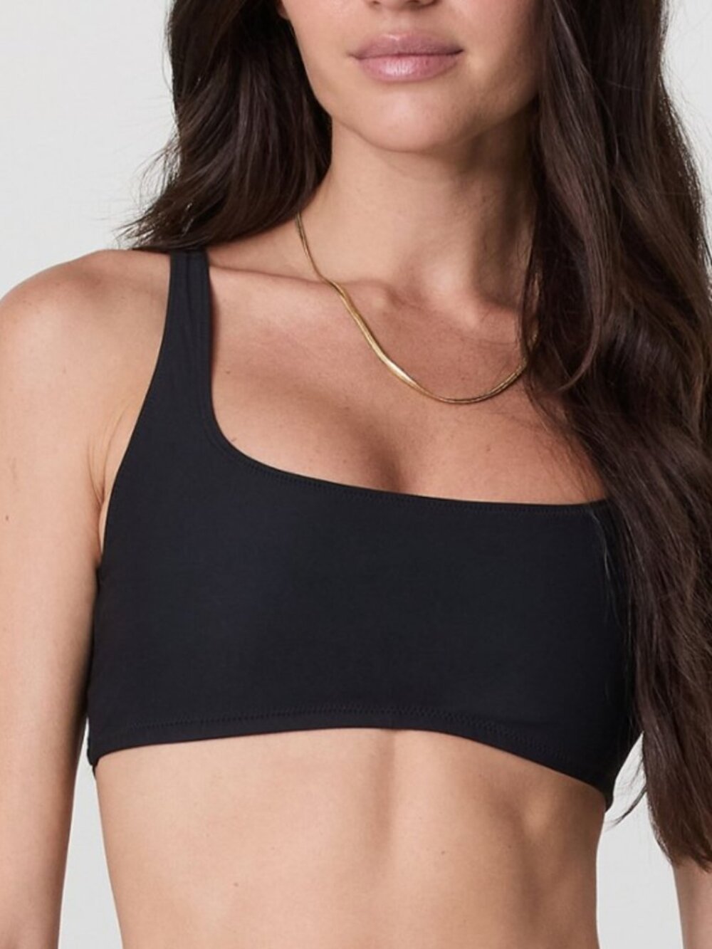 Vouri Encinitas Bikini Top Black Swimsuit Beach Surf Paddle Resort Size XL NWT